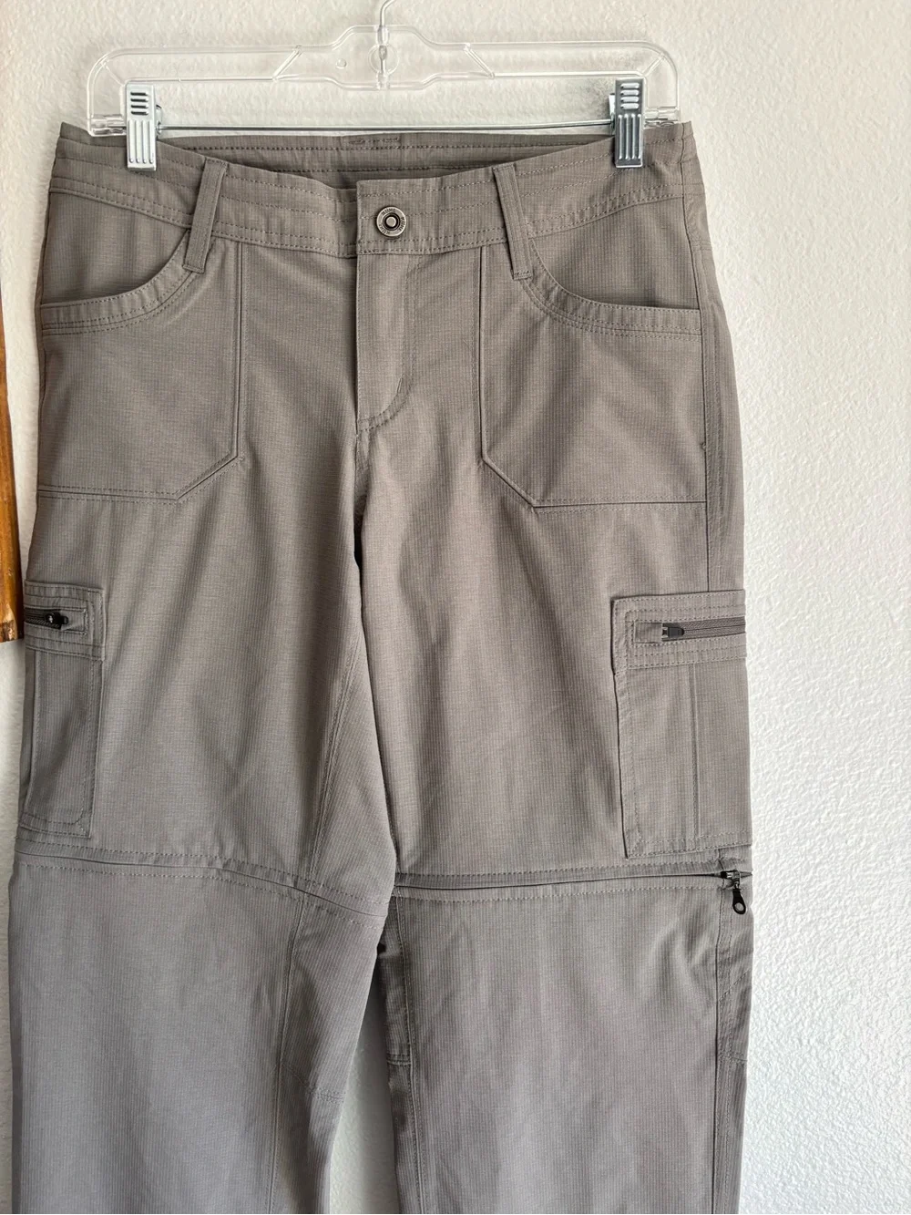 KUHL Women’s Size 8 Regular Gray Cargo Zipper Hiking Pants Pockets RN#108846